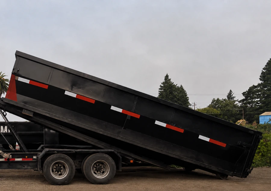 Roll-off dumpster positioned on-site for a project in Owensboro, KY