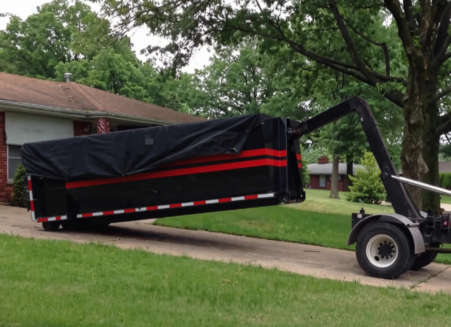 Dumpster pickup after a completed rental in Owensboro, KY